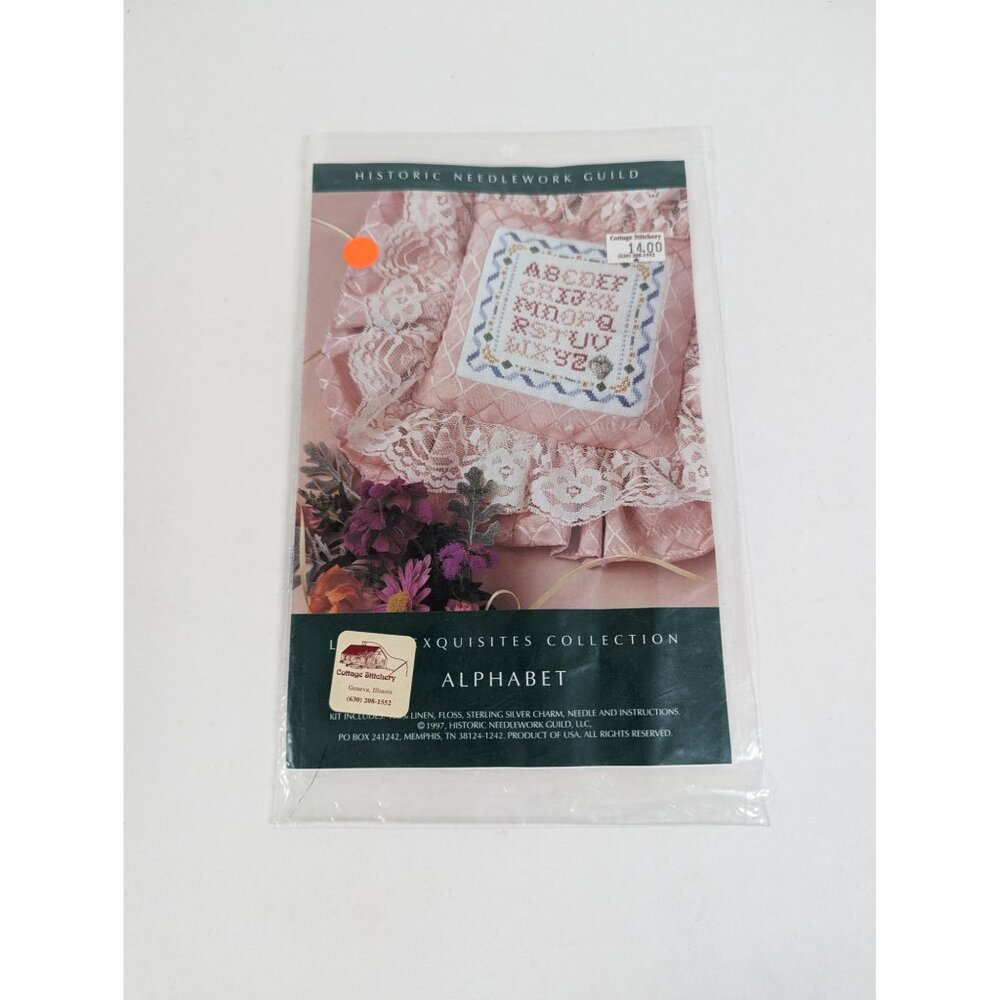 Historic Needlework Guild Sampler Pattern Kit Little Esquisites Alphabet Charm